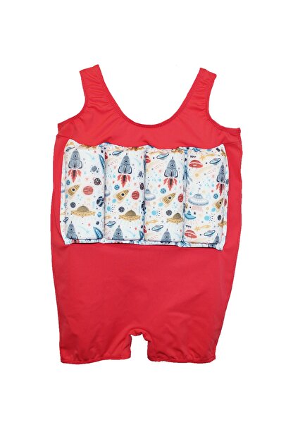 Swimfoam Kirmizi Uzayli Yuzmeye Yardimci Batmaz Erkek Cocuk Mayosu 2 3 Yas Trendyol