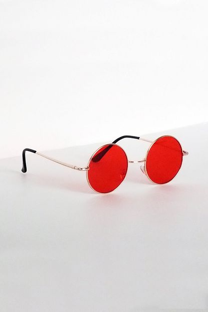 Aksesuargo Yuvarlak Kirmizi Unisex Gunes Gozlugu Uv 400 Trendyol