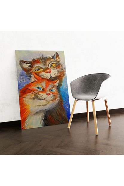 yagli boya tablo kedi