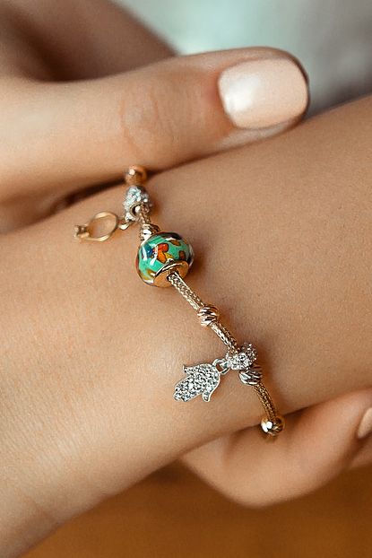Semiz Kuyumculuk 14 Ayar Altin Pandora Charm Bileklik Trendyol