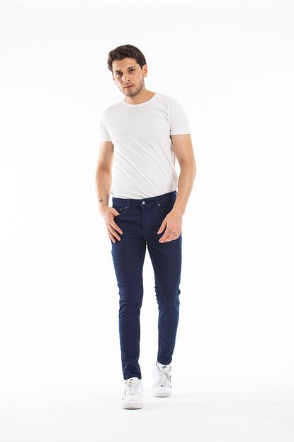 Denim Man Erkek Dar Kalip Jean Pantolon Lacivert Trendyol