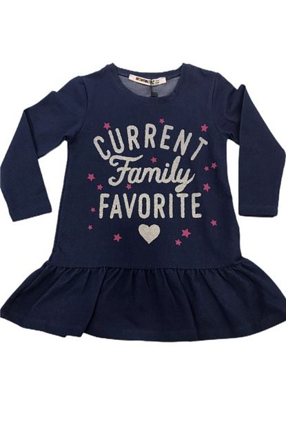 Bucuruk Kiz Cocuk Family Favorite Lacivert Elbise Trendyol