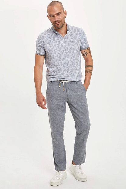 Defacto Erkek Antrasit Slim Fit Dokuma Jogger Pantolon N4987az 20sm Ar146 Trendyol