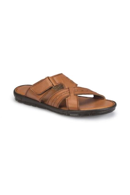 Polaris Erkek Taba Hakiki Deri Casual Confort Terlik 159005 Trendyol