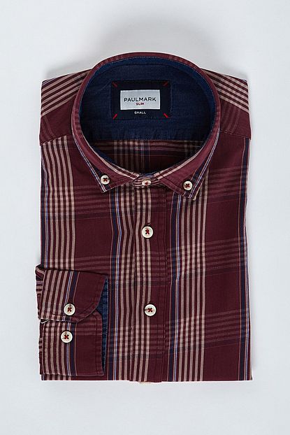 Paulmark Erkek Bordo Gomlek Trendyol