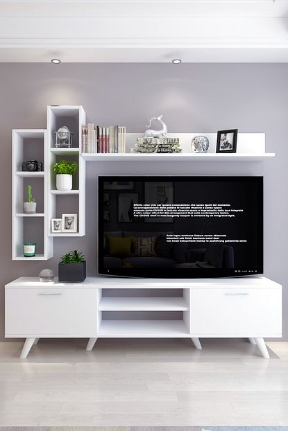 Moonlife Istanbul Dolapli Tv Unitesi 2 Beyaz Trendyol