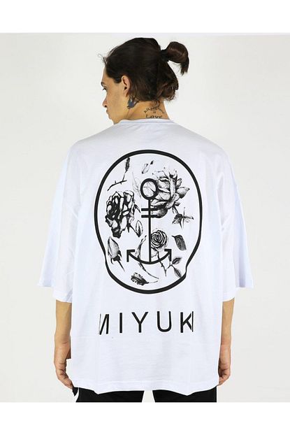 Bpm Miyuki Oversize Beyaz Erkek Tisort Trendyol