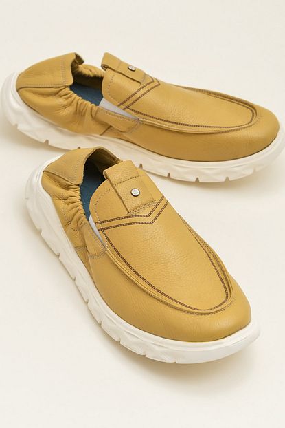 Elle Shoes Arnel Deri Sari Erkek Ayakkabi Trendyol