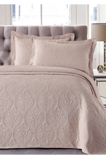 Evim Home Jakar Pudra Pembe Set Cift Kisilik Yatak Ortusu Trendyol