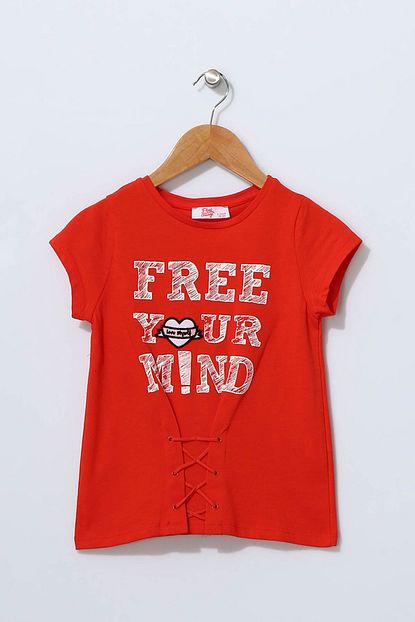 Pink Orange Kiz Cocuk Kirmizi Tisort Boyner Trendyol