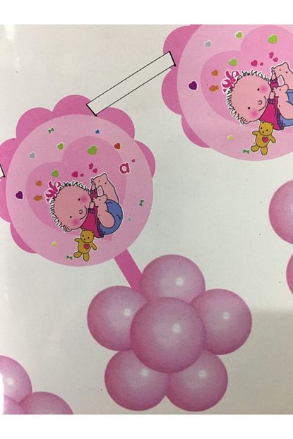 Niyet Baby Shower Balonlu Masa Kenari Susu Kiz Trendyol
