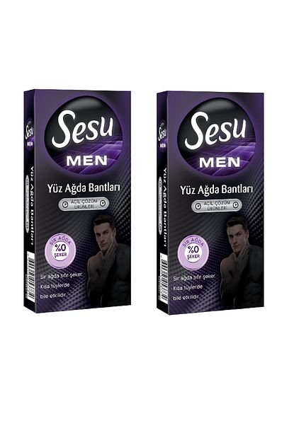 Sesu Men Yuz Agda Bantlari Erkeklere Ozel 20 Li X 2 Adet Kzmprt Trendyol