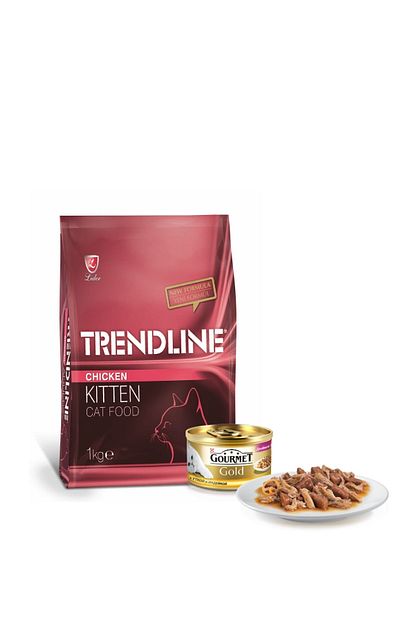 Trendline Tavuklu Yavru Kedi Mamasi 1 Kg Gourme Gold 85 Gr Trendyol