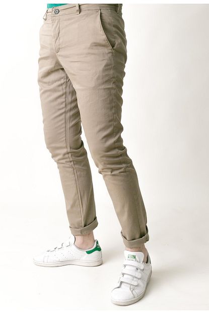 Longford Erkek Vizon Rengi Kendinden Desenli Pamuklu Slim Fit Pantolon Lf5200 Trendyol