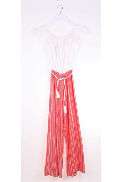 Tjs Nesli Jumpsuit Kirmizi Tulum Trendyol