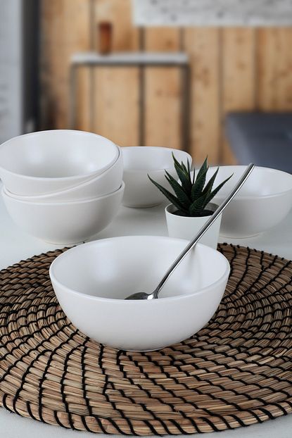 Keramika Mat Beyaz Bulut Corba Kasesi 12 Cm 6 Adet Trendyol