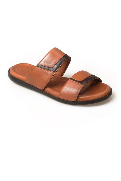 Ucel Dr Flexer 486 Hakiki Deri Erkek Terlik Taba Trendyol