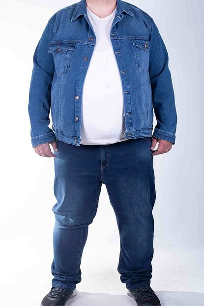 Zenet Jeans Erkek Mavi Super Battal Soft Kot Ceket Trendyol