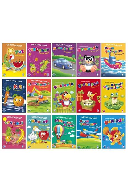 Timas Yayinlari Ince Boyama Kitabi Seti 15 Kitap Trendyol