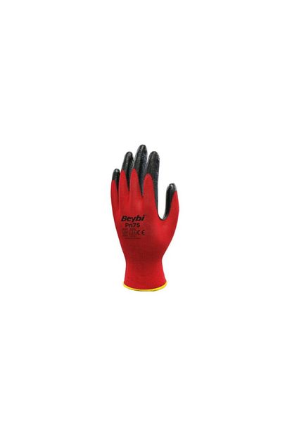 Beybi Pn 75 Kirmizi Polyester Astarli Nitril Is Eldiveni 81 Paket 12 Cift Trendyol