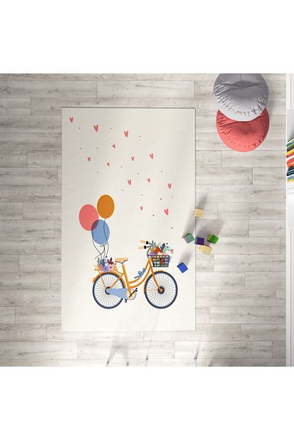 Mekta Home Cocuk Ve Bebek Odasi Renkli Bisiklet Halisi Mkth 167 Trendyol