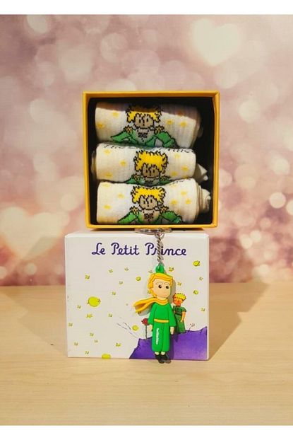 Kokos Butik Kucuk Prens 3 Cift Corap Anahtarlik Ve Kutulu Hediye Seti Trendyol