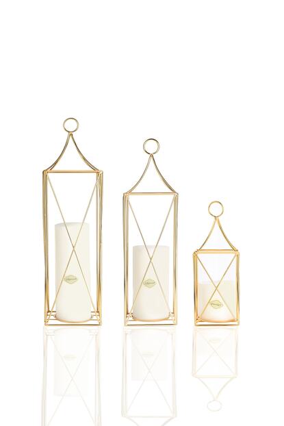 Mumvemum 3 Lu Altin Renk Ferforje Metal Mumluk Dore Gold Ve 3 Adet Buyuk Mum Trendyol