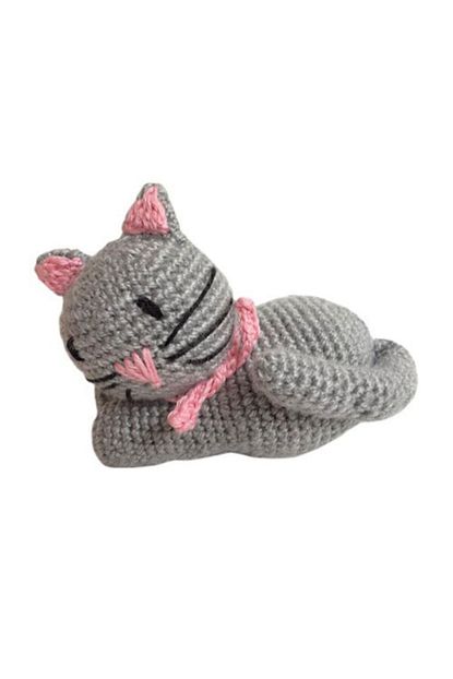 Ilmek Bebek Amigurumi El Orgusu Gri Uykucu Kedi Oyuncak Trendyol