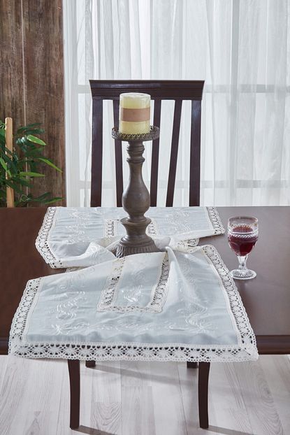 Merigold Natural Buldan Bezi Dantelli El Isi Runner 55x150 Cm Trendyol