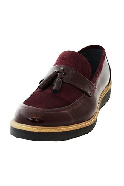 Goldbrand Erkek Bordo Hakiki Deri Corcik Ayakkabi Trendyol