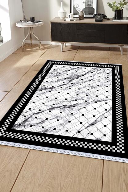 Rugviva Kaymaz Tabanli Makinede Yikanabilir Hali Rv147 Mermer Trendyol