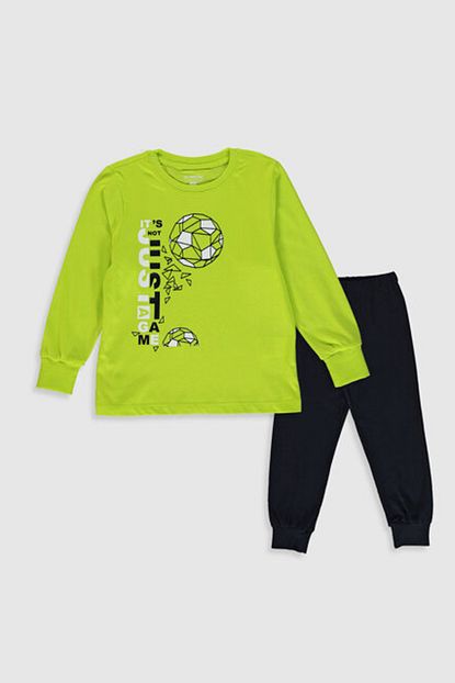 Lc Waikiki Erkek Cocuk Canli Yesil Jsz Pijama Takim Trendyol