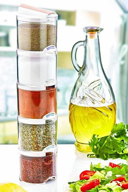Kitchen Life Akrilik Renkli Gecmeli 5 Li Bremen Baharatlik Seti Trendyol