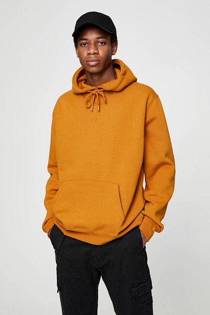 Pull Bear Erkek Hardal Rengi Kanguru Cepli Basic Kapusonlu Sweatshirt 05597511 Trendyol