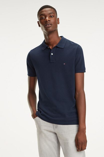 Tommy Hilfiger Erkek Global Stripe Insert Slim Polo Yaka T Shirt Trendyol