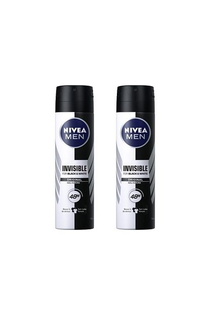 Nivea Men Invisible For Black White Original Hizli Kuruma Erkek Deodorant 2 X 150 Ml Trendyol