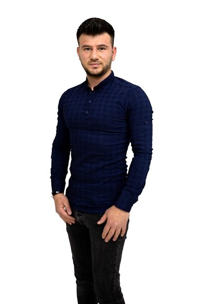 Lugon Fekmod Hakim Yaka Slim Fit Uzun Kol Erkek Gomlek 3526 Trendyol