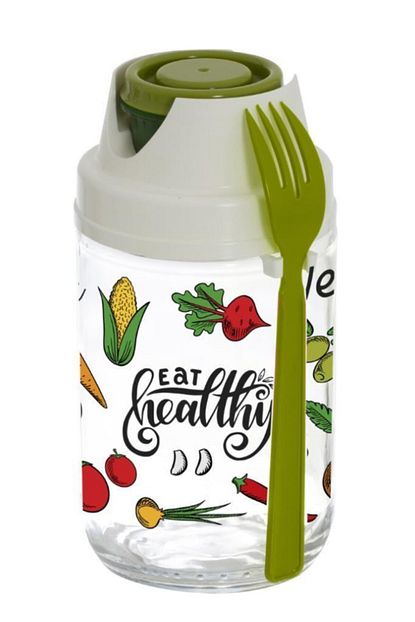 herevin 660 cc catal ve sosluklu cam salata kabi