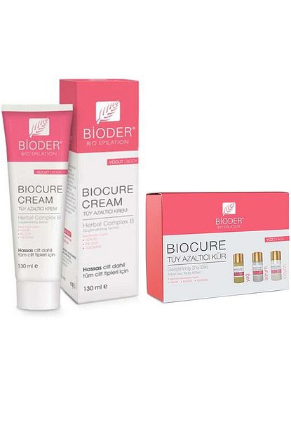 Bioder Tum Ciltler Icin Tuy Azaltici Krem 130 Ml Tuy Azaltici Kur Yuz Icin 3 X 5 Ml Trendyol