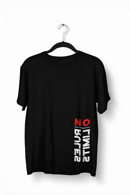 Tshigo Erkek Siyah No Rules No Limits Baskili T Shirt 7417948565943 Trendyol