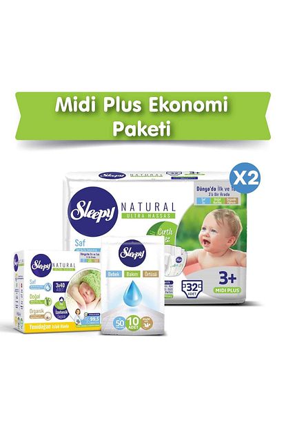 Sleepy Natural Bebek Bezi 3 Numara Midi Plus Ekonomi Paketi Trendyol
