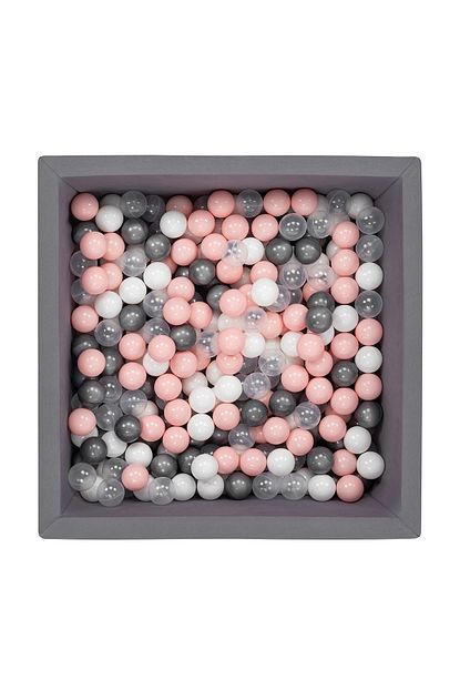 Wellgro Bubble Pop Gri Kare Top Havuzu Gri Beyaz Seffaf Pembe Trendyol
