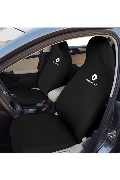 Auto Aksesuar Renault Siyah On 2 Arka 2 Parca Likrali Esnek Kumas Servis Kilifi Trendyol