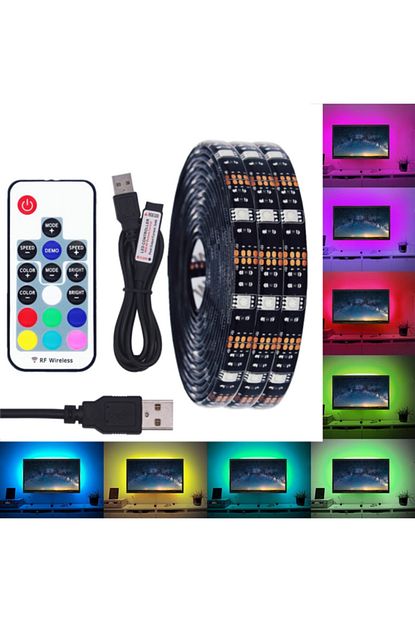 toptanal usb girisli tv arkasi duvar rgb led serit aydinlatma seti 3 5 metre fiyati yorumlari trendyol