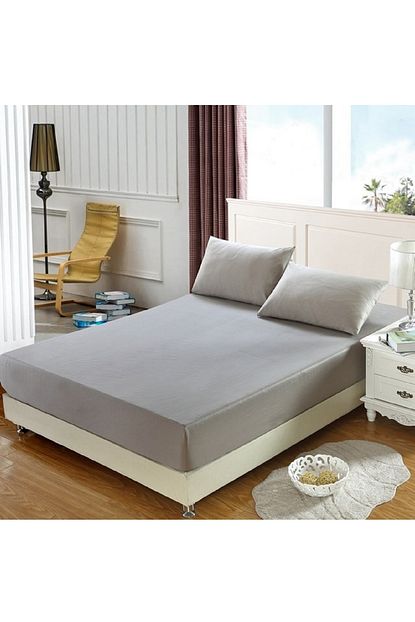 Hera Ataca Battal Boy 180x200 Cm Lastikli Fitted Pamuk Yatak Carsafi Gray Gri Trendyol