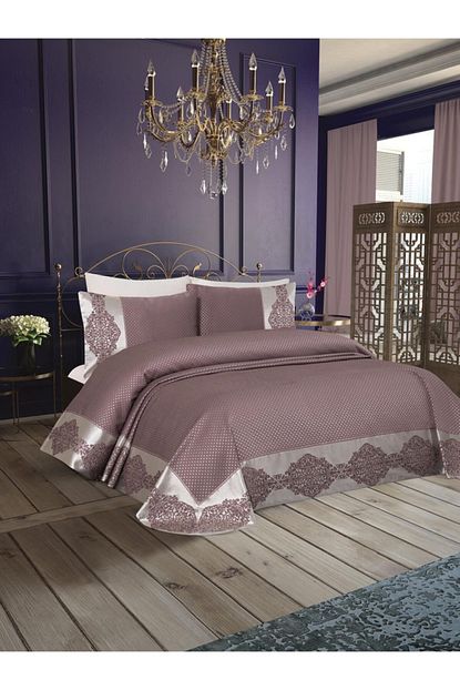 Homeart Mor Sik Cift Kisilik Yatak Ortusu Trendyol