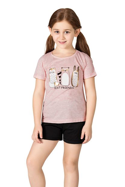 Ozkan Underwear Ozkan 42601 Kiz Cocuk Sortlu Pijama Takimi Trendyol
