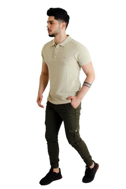 Stil Kombin Erkek Yesil Dizmar Lastik Paca Cepli Kargo Pantolon Trendyol