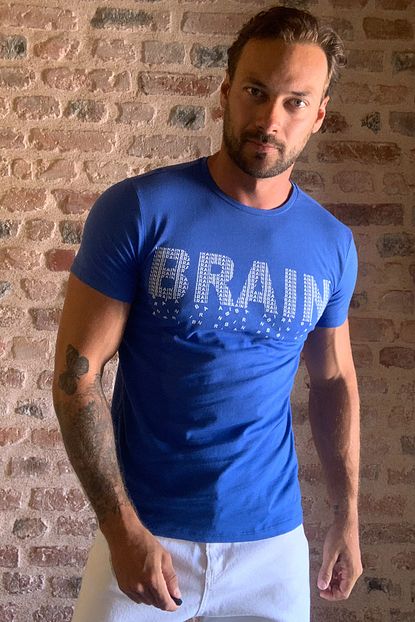Trendyol Man Mavi Erkek T Shirt Tmnss20ts1844 Trendyol