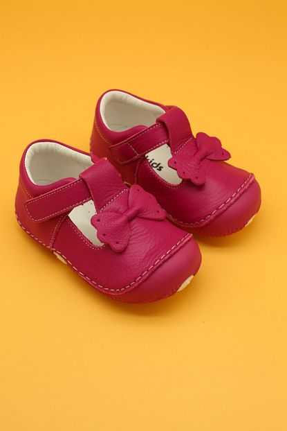 Db Kids Hakiki Deri Ortopedik Ilk Adim Bebek Ayakkabisi Fusya B109 Trendyol